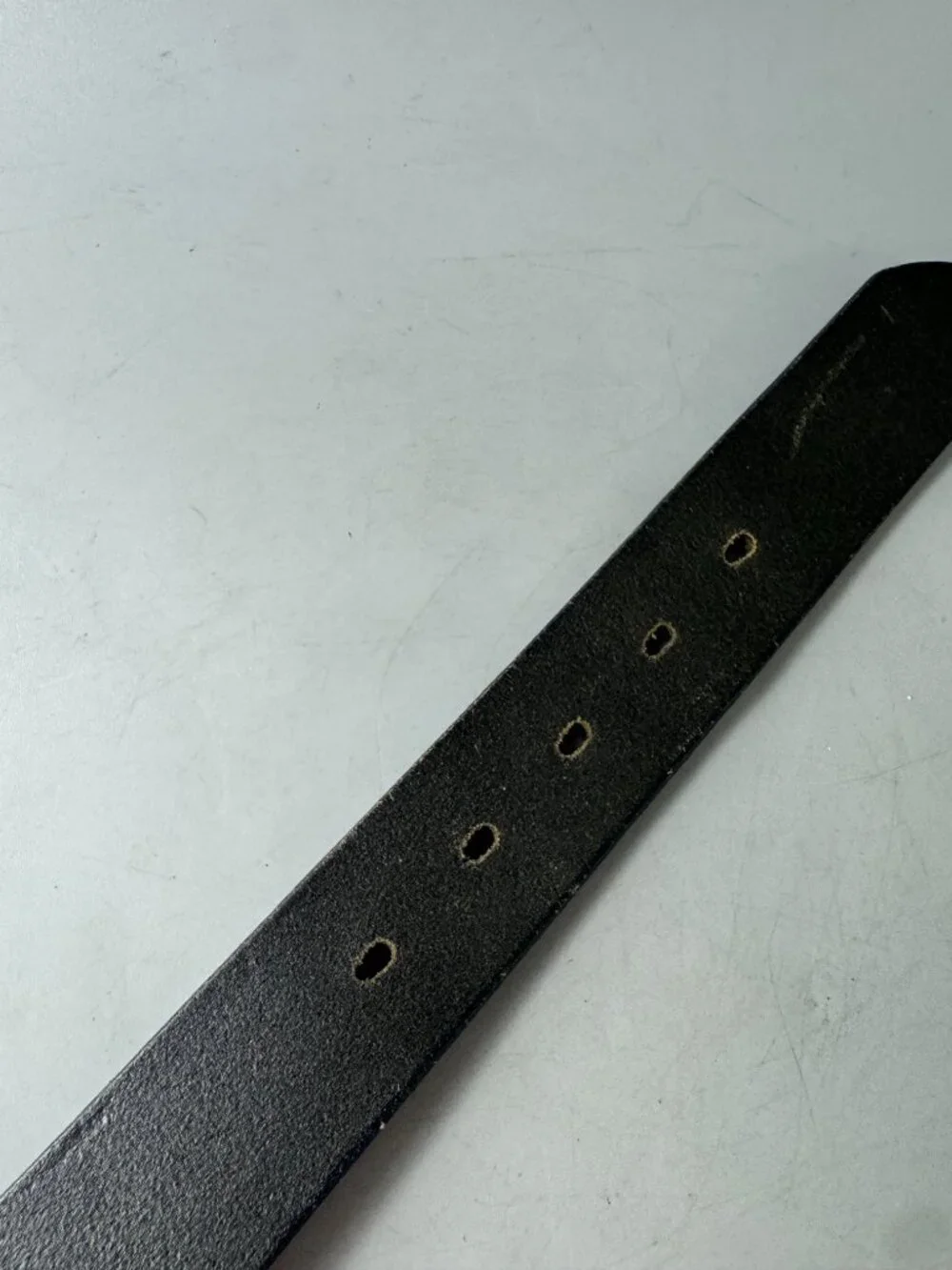 Armani Exchange Black Leather Belt, Size 28